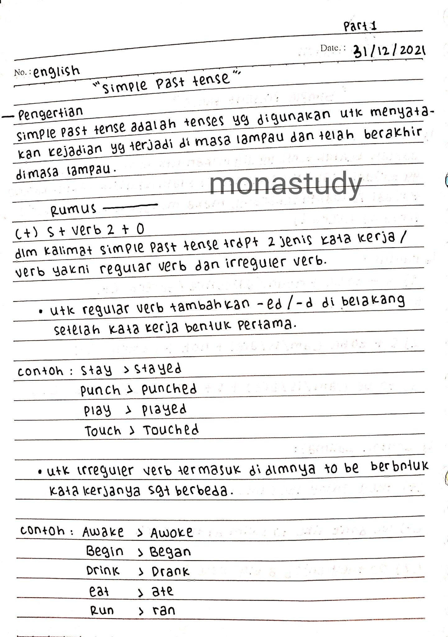 Simple present Tense dan Past tense – Bahasa - halaman 2