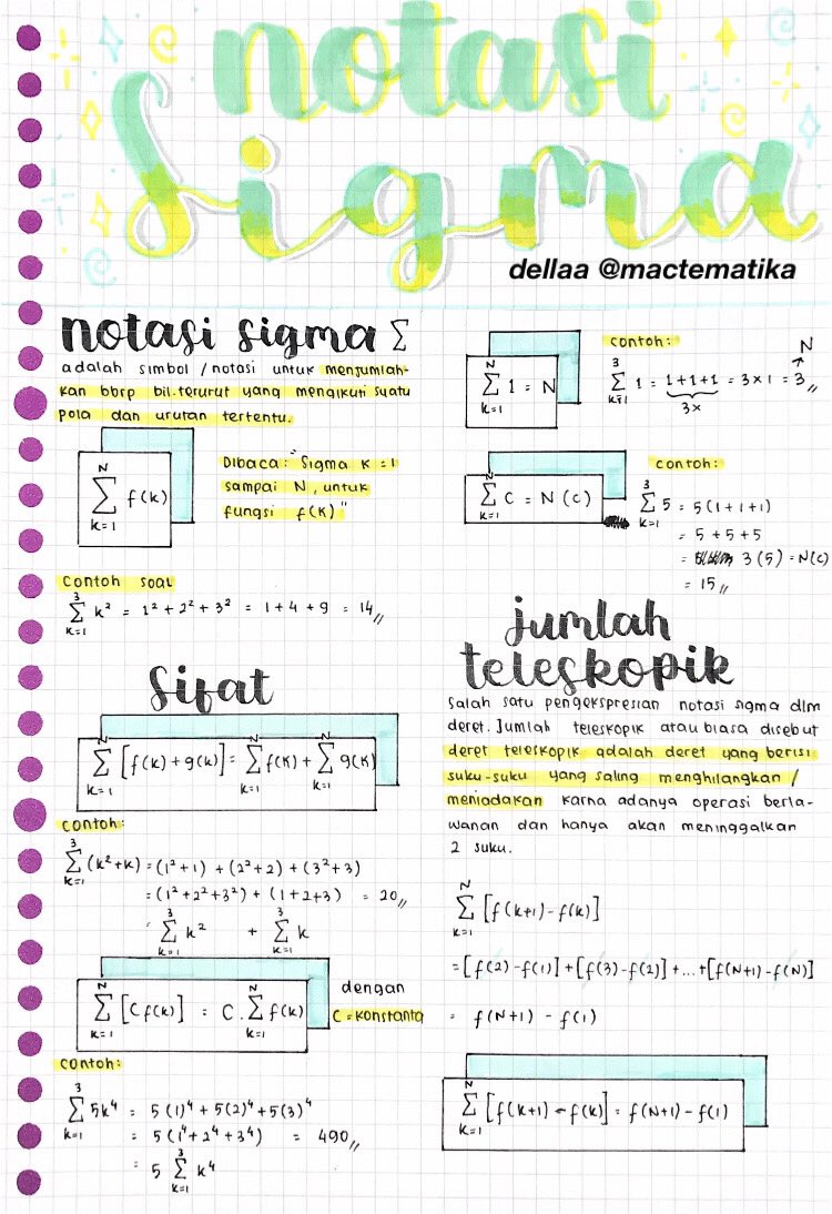 Notasi Sigma – Matematika Kelas 11