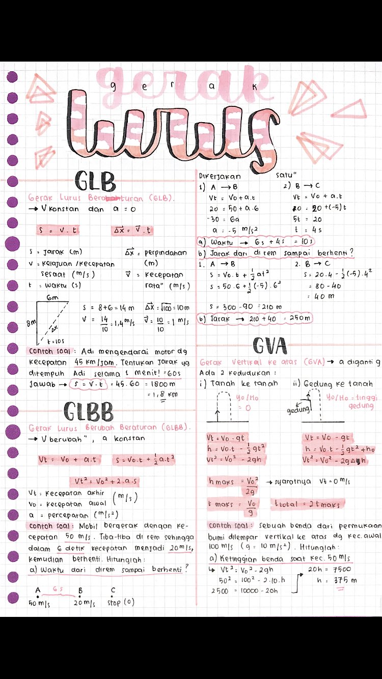 Gerak Lurus – Fisika Kelas 10
