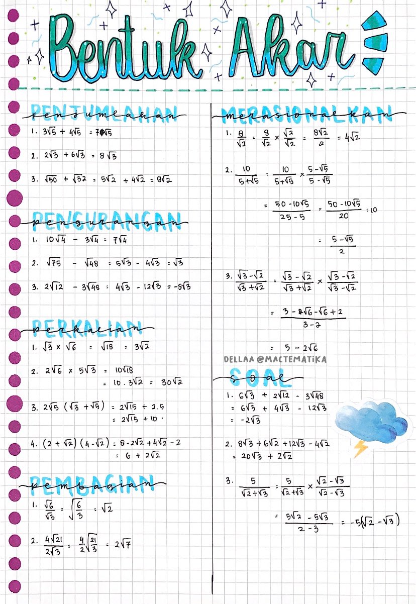 Bentuk Akar Matematika Minat Kelas 10