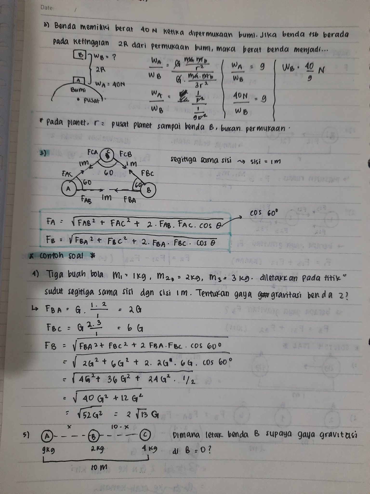 Gaya Gravitasi Newton Fisika Kelas 10 - halaman 2