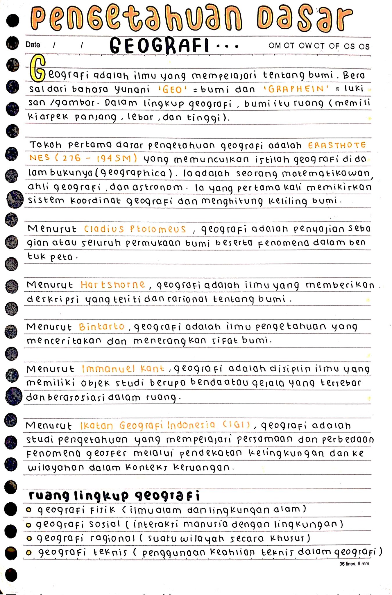 Pengetahuan Dasar Geografi – Geografi Kelas 