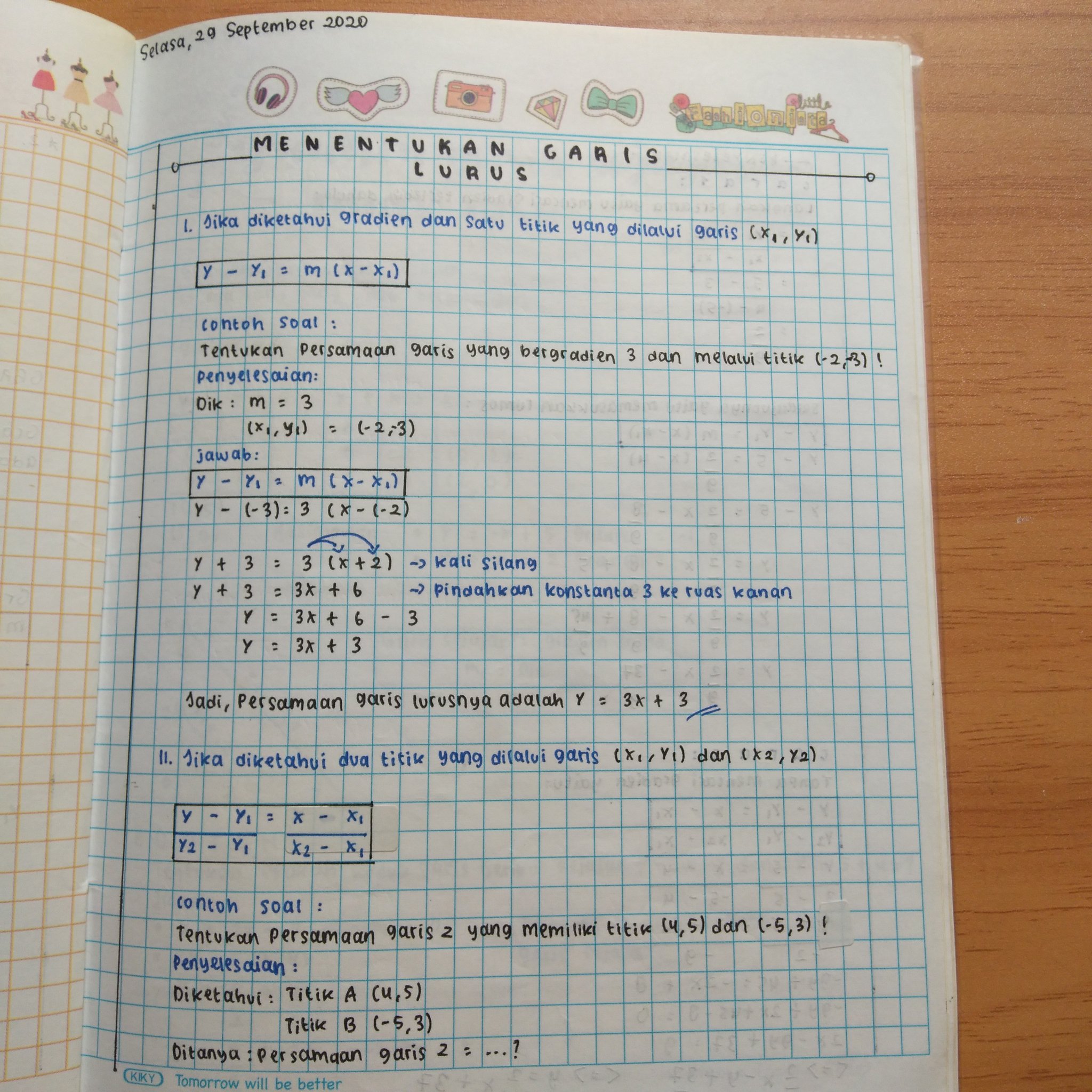 Matematika: Menentukan Garis Lurus Kelas 8