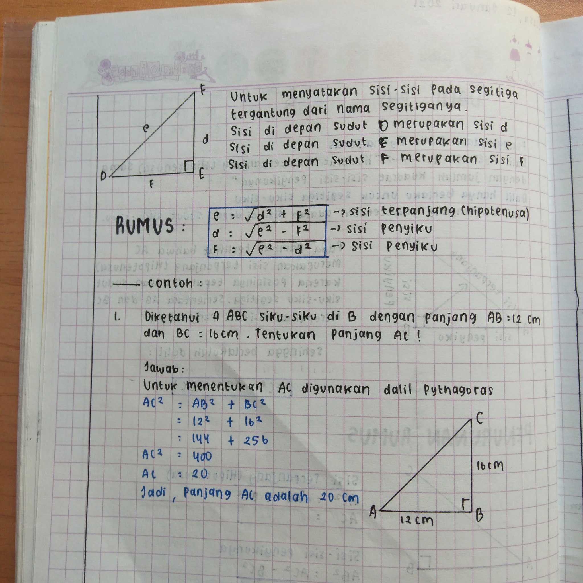 Matematika: Dalil Pythagoras Kelas 8 - halaman 2