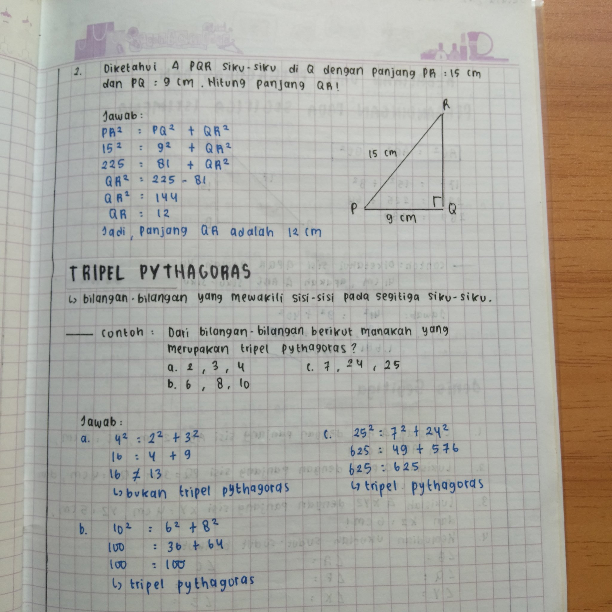 Matematika: Dalil Pythagoras Kelas 8 - halaman 3