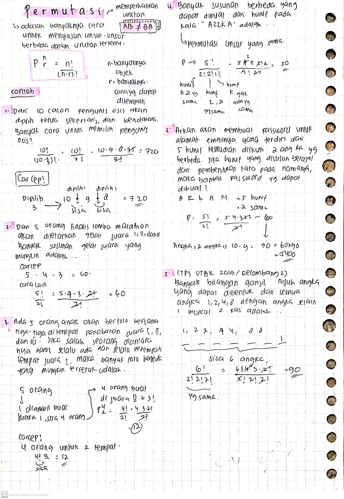 Matematika Kelas 12: Peluang, Permutasi, dan Kombi - halaman 3