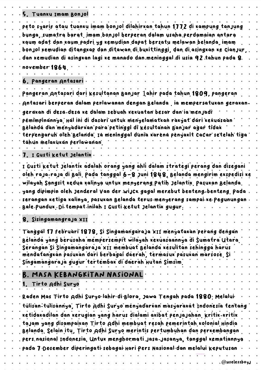 Catatan Sejarah Wajib tentang Tokoh – Tokoh  - halaman 2