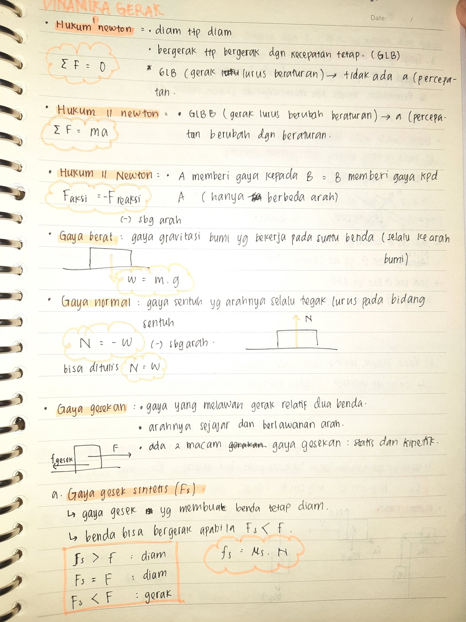 Materi Dinamika Gerak Kelas 10