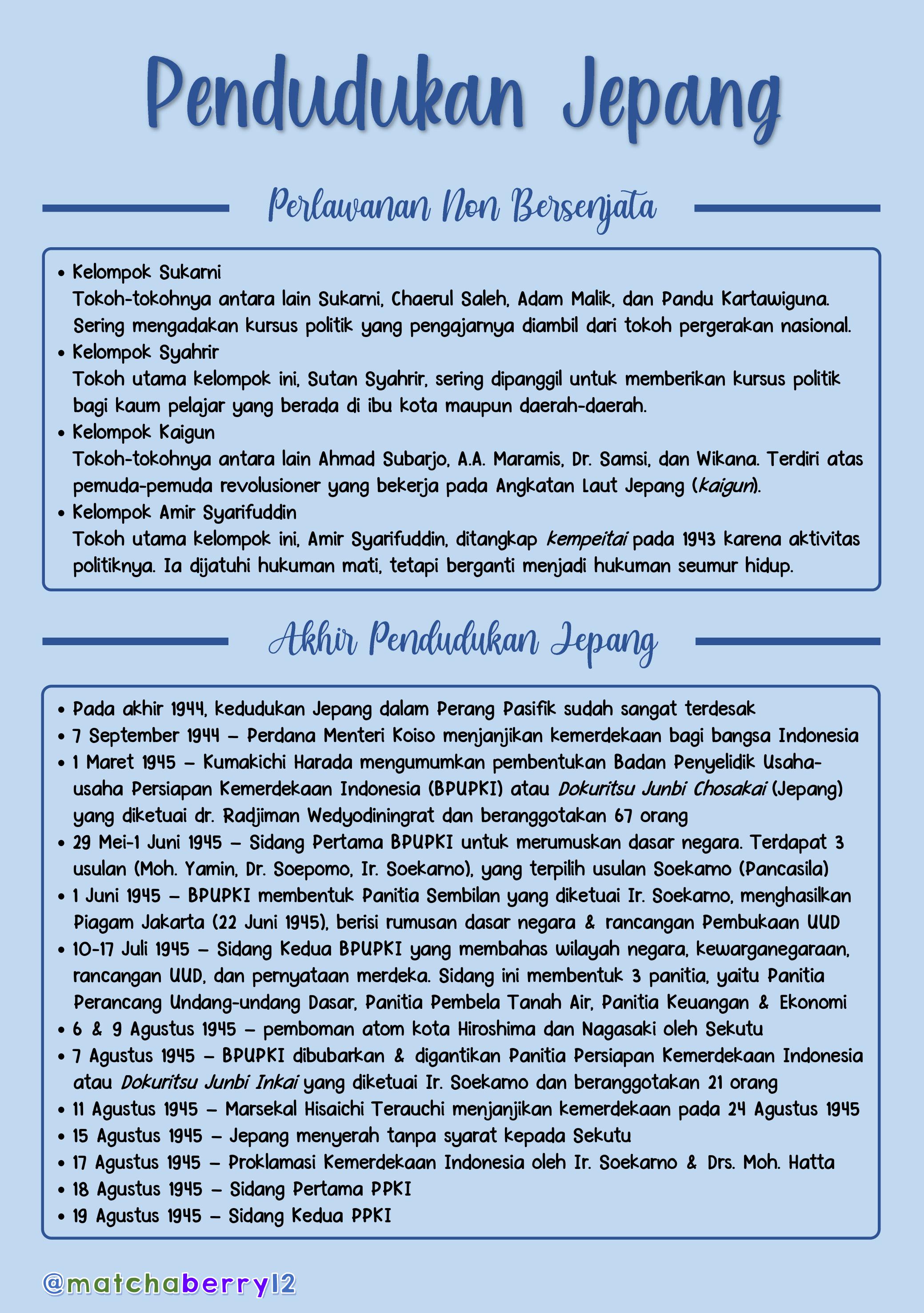 Pendudukan Jepang Kelas 11