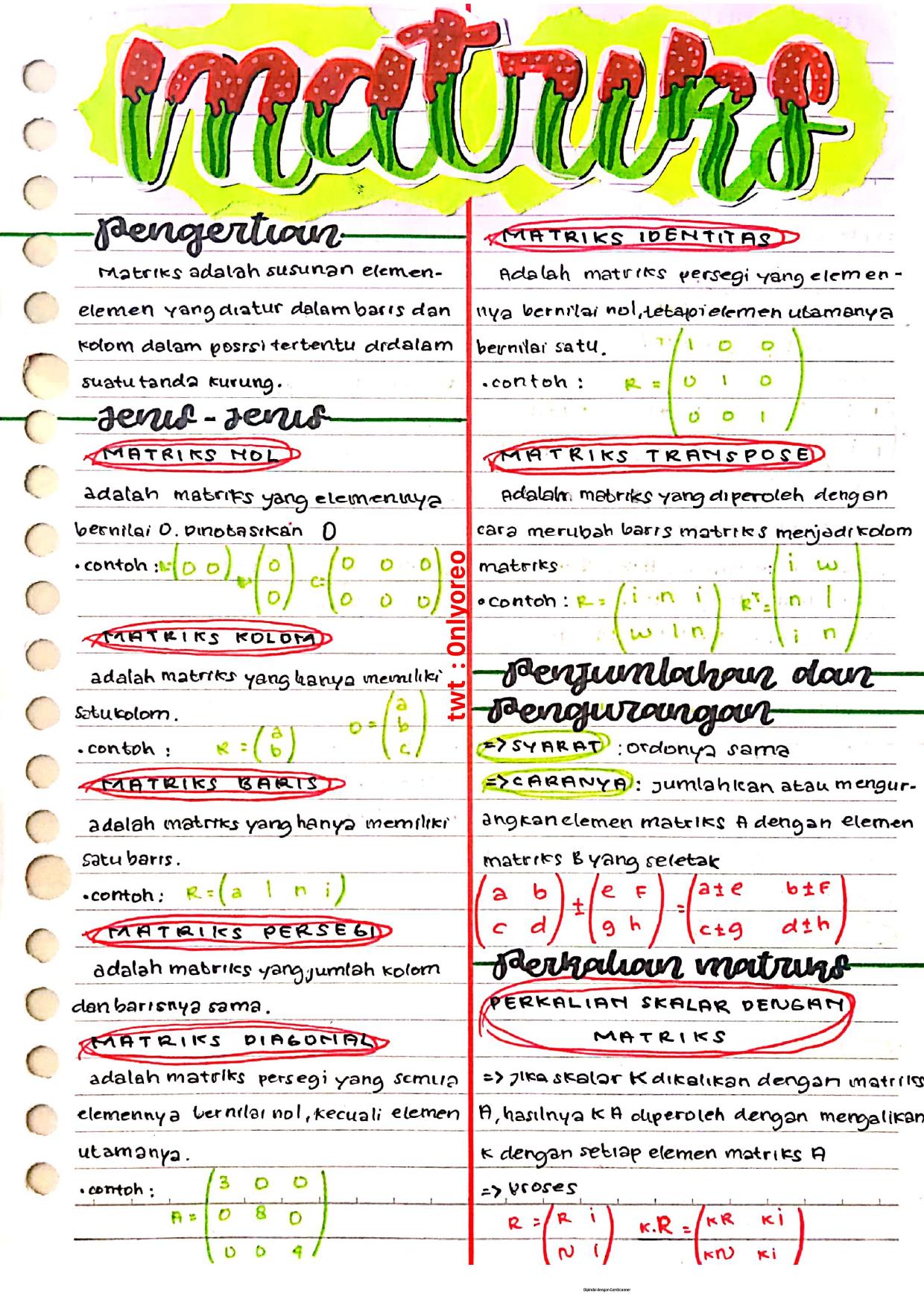 Matriks Kelas 11 - halaman 1